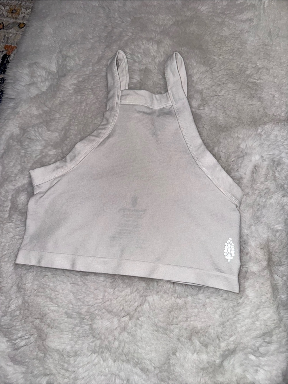 FP Movement by Free People Cream High-Neck Cropped Tank